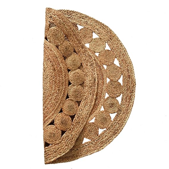 Handmade Jute Braided Round Rug For Home - Leechoo